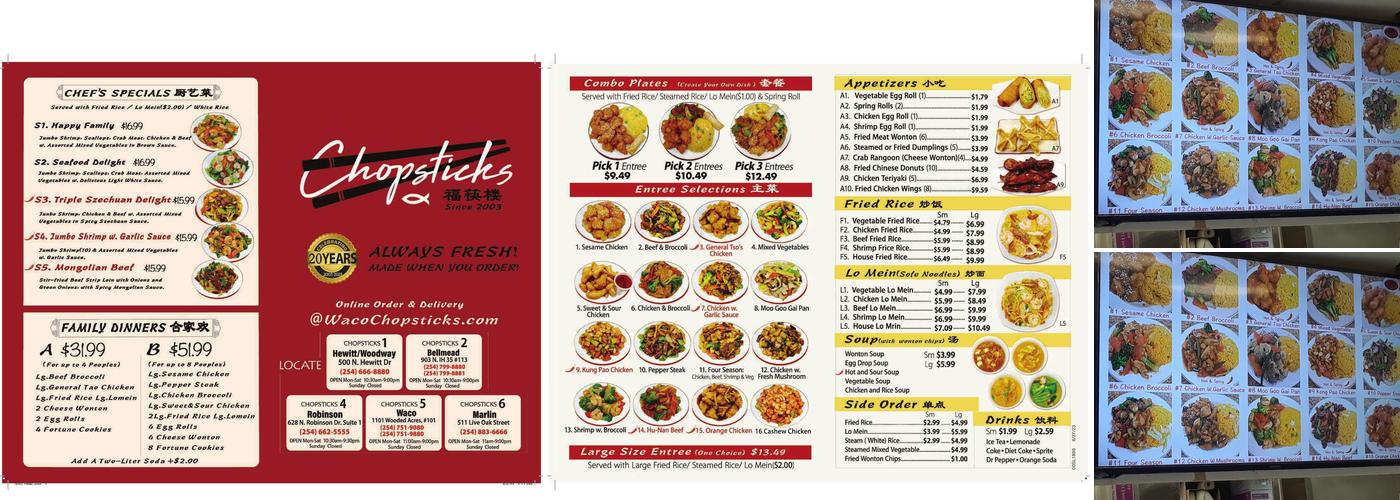 Chopsticks Menu