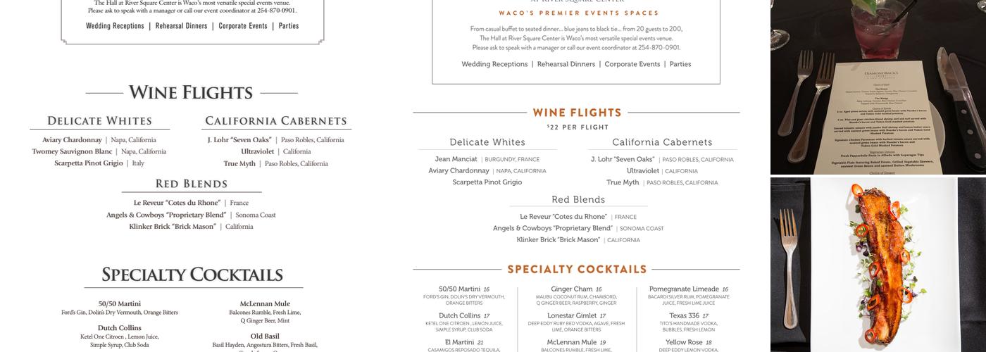 DiamondBack's Menu