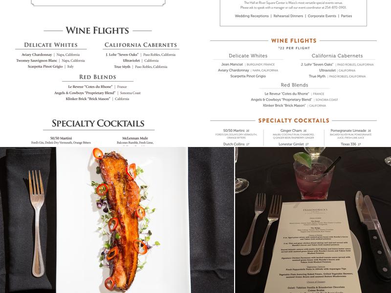 DiamondBack's Menu