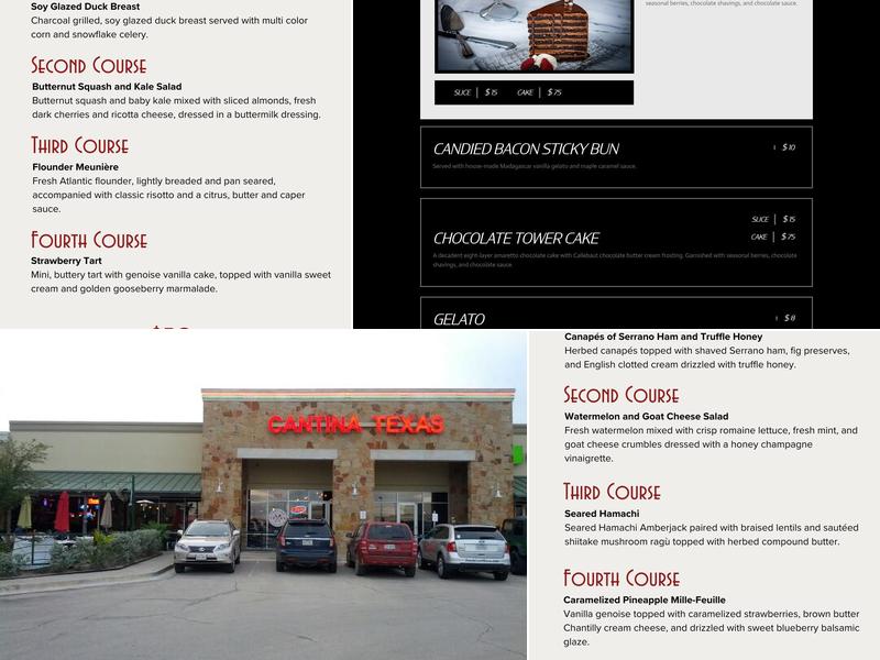 One Thirty Five Prime Menu