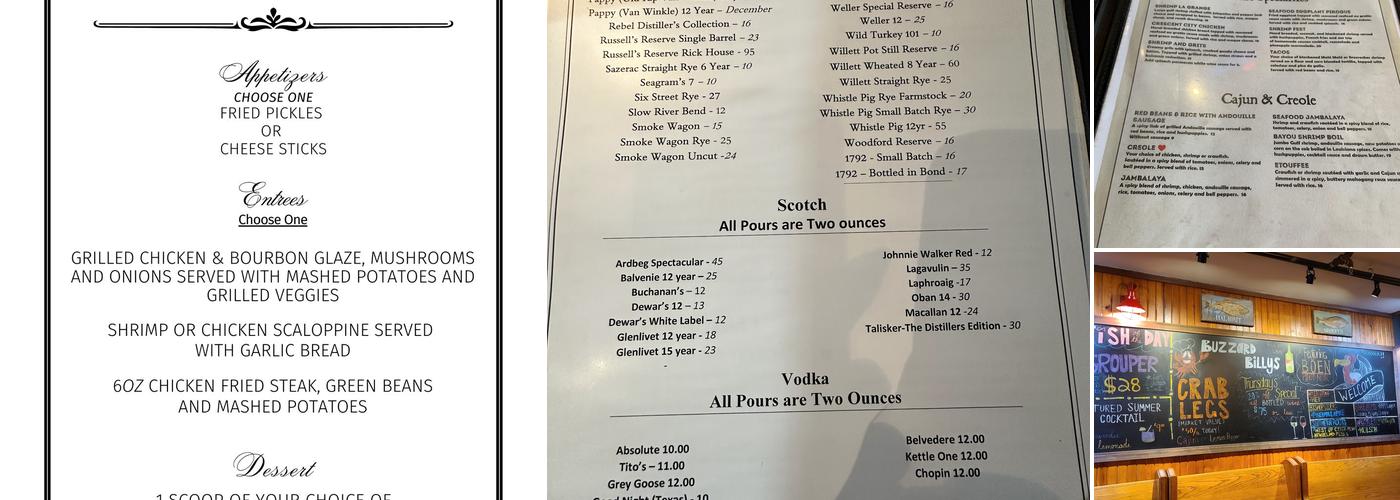 The Brazos Landing Menu