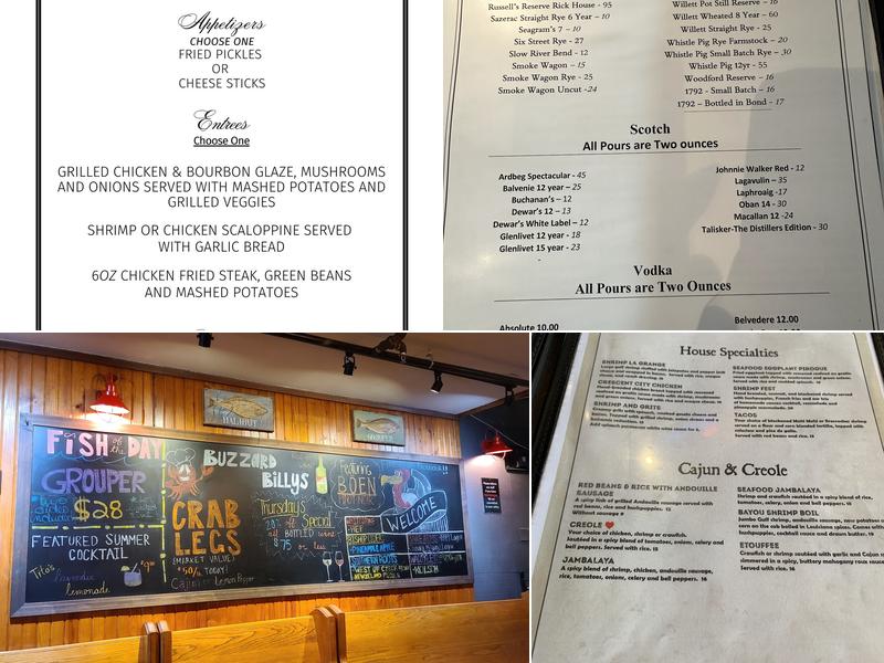 The Brazos Landing Menu