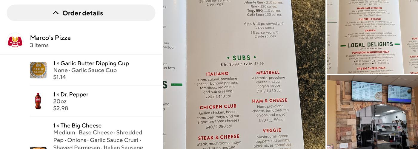 Marco's Menu