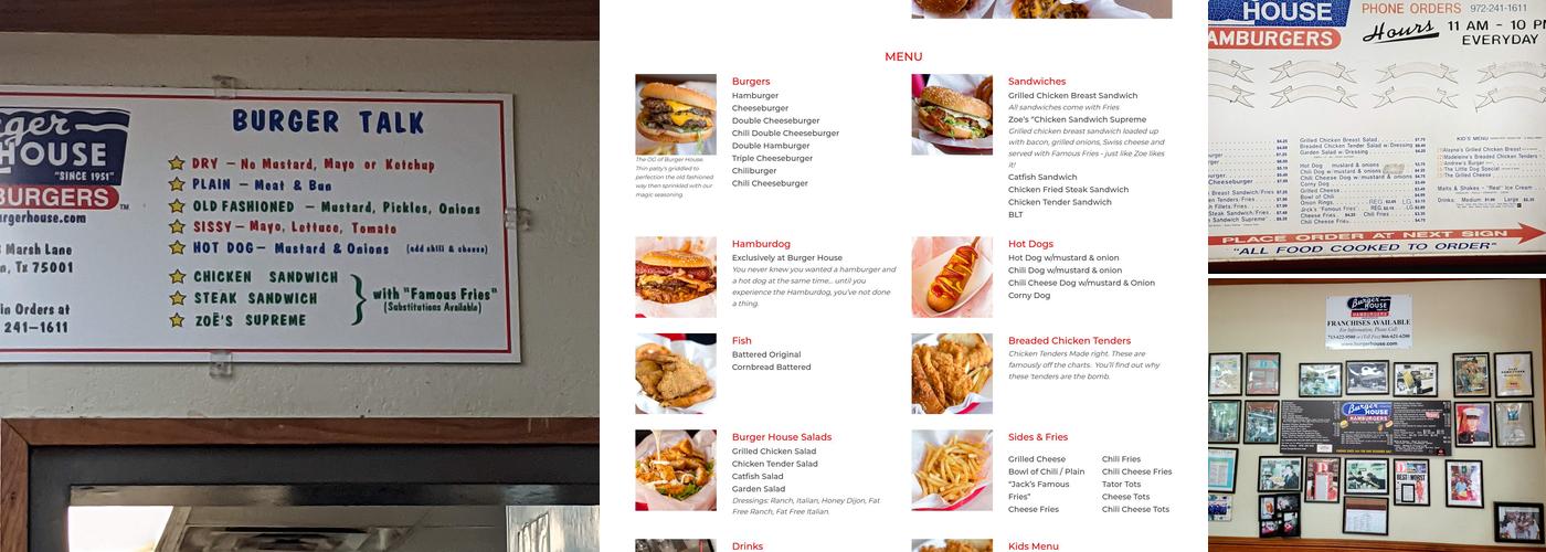 Burger House Menu