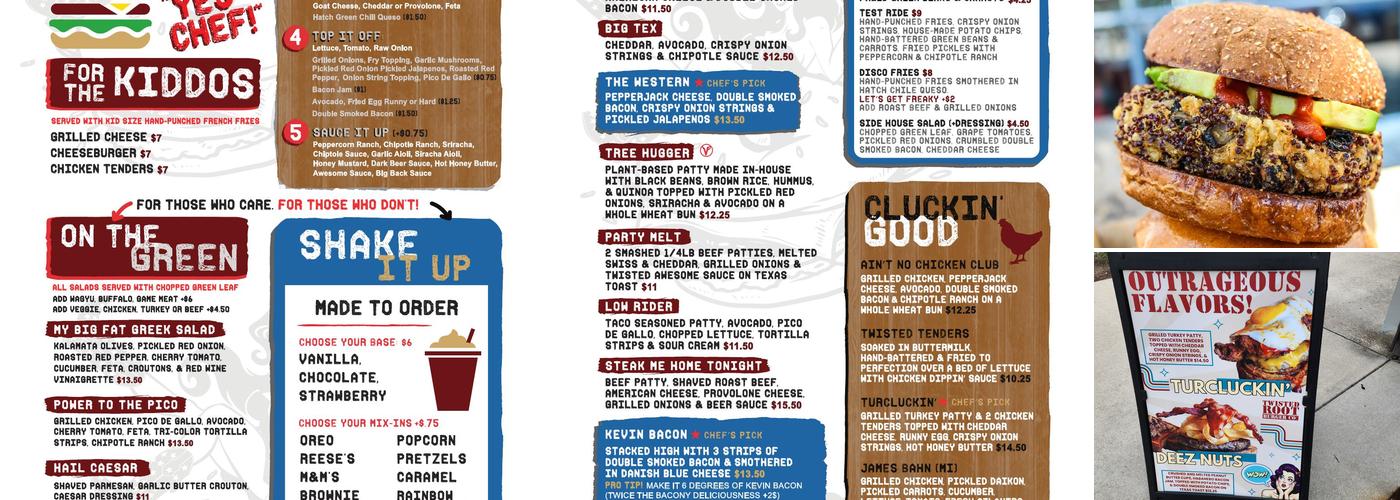 Twisted Root Burger Co. Menu