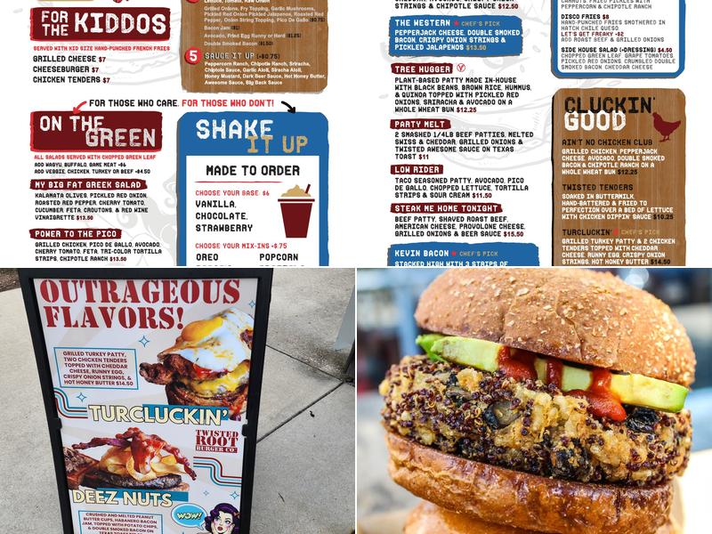 Twisted Root Burger Co. Menu