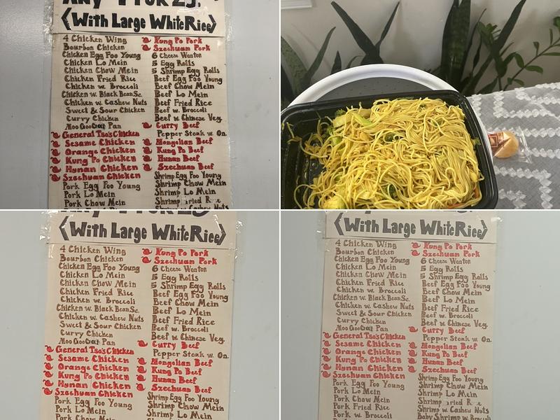 Dragon Palace Menu