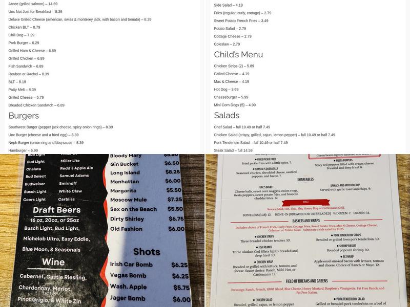 Unc & Neph's Menu