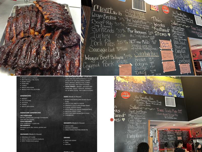 Cattleack Barbeque Menu
