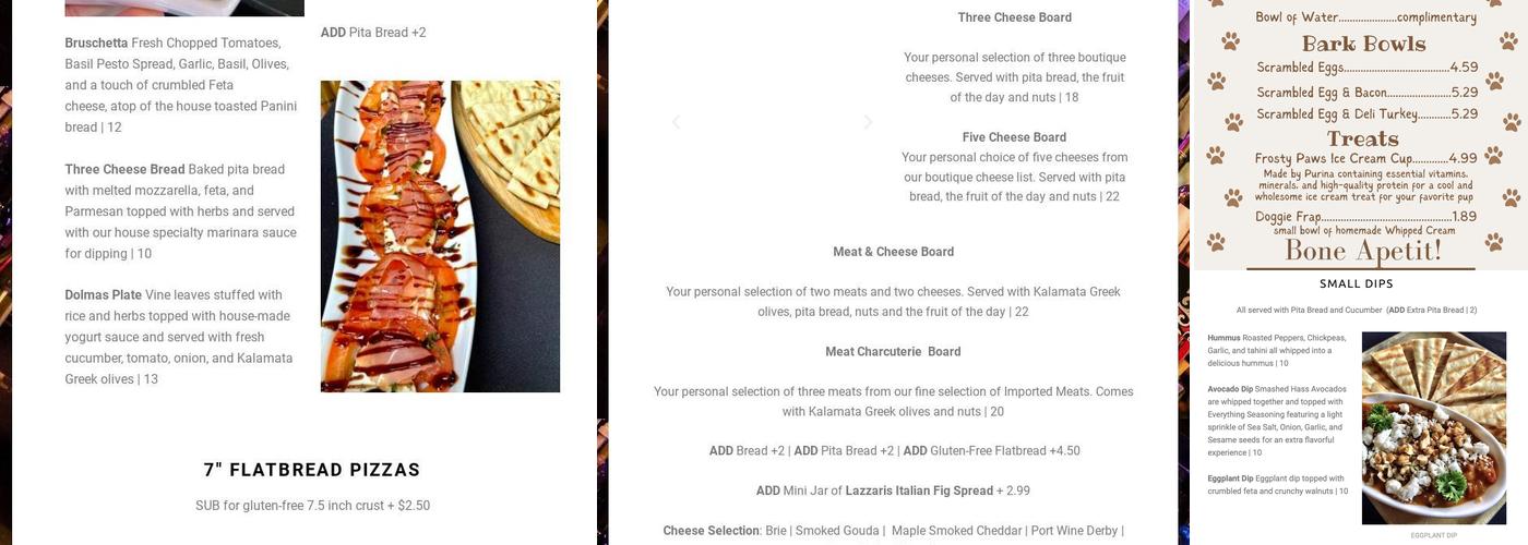 Astoria Caffe & Wine Bar Menu