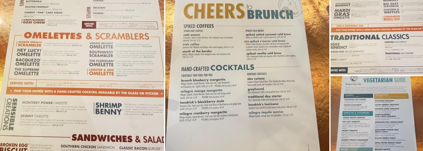 Another Broken Egg Cafe Menu