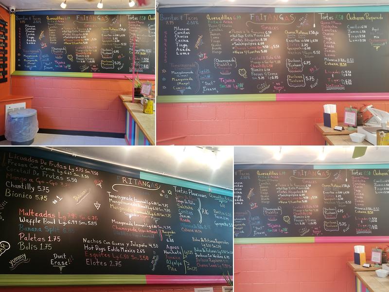 Fritangas Snacks Menu