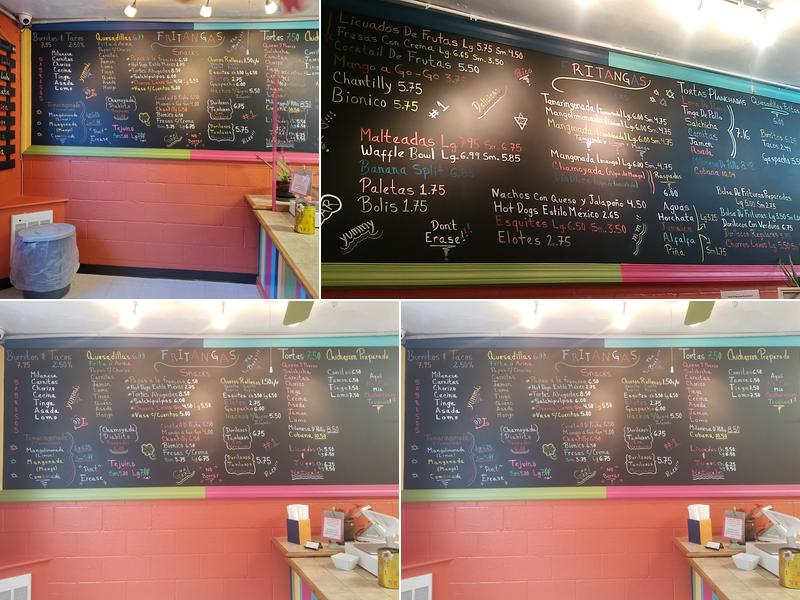 Fritangas Snacks Menu