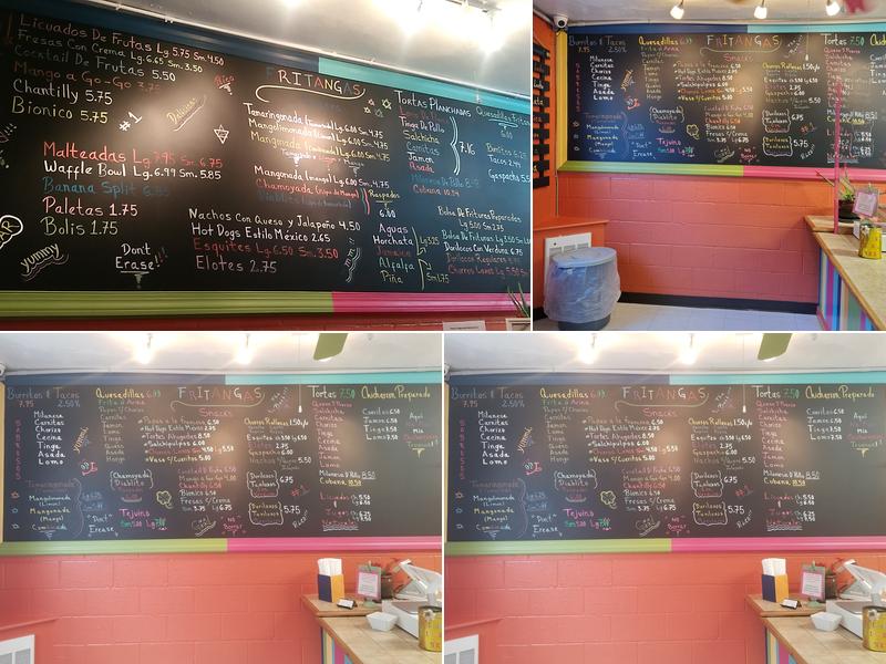 Fritangas Snacks Menu