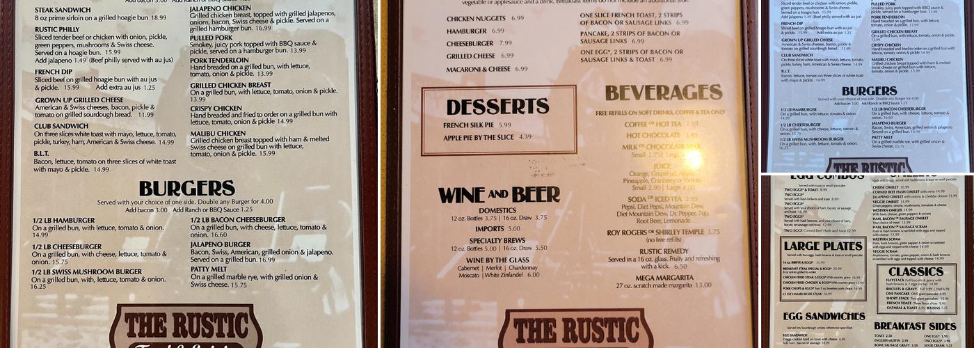 The Rustic Menu