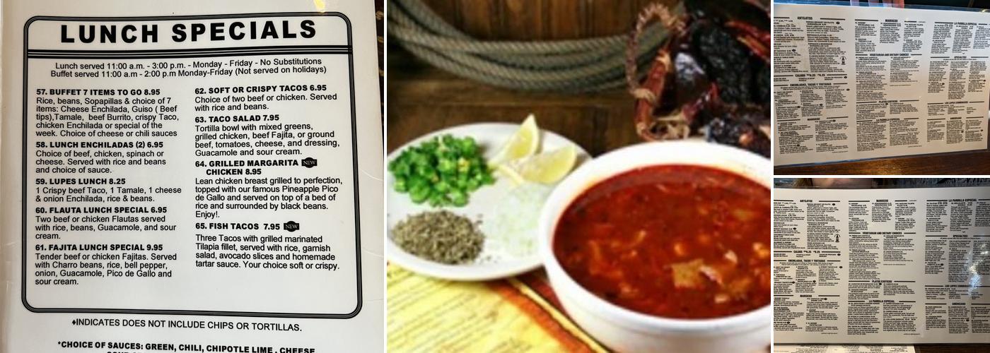 Los Lupes Carrollton Menu