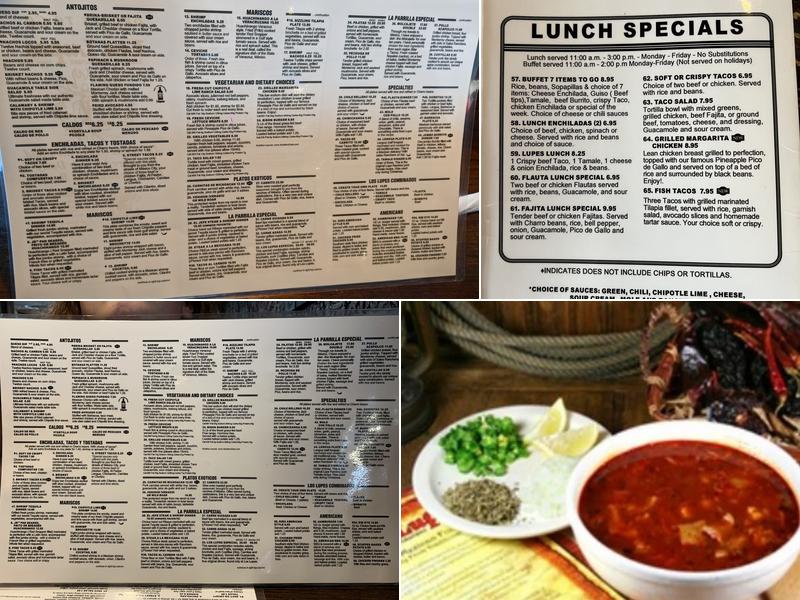 Los Lupes Carrollton Menu