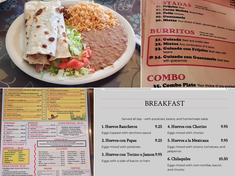 Tipico's Menu