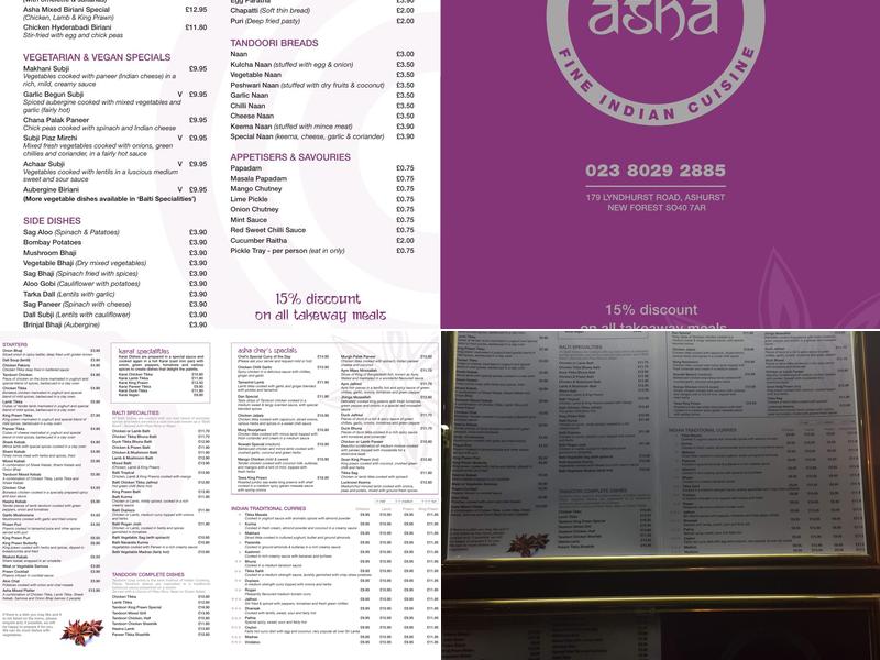 Asha Menu