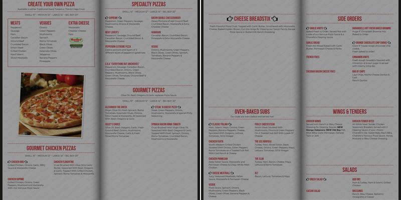 Chanello's Pizza #8 Strawbridge Menu