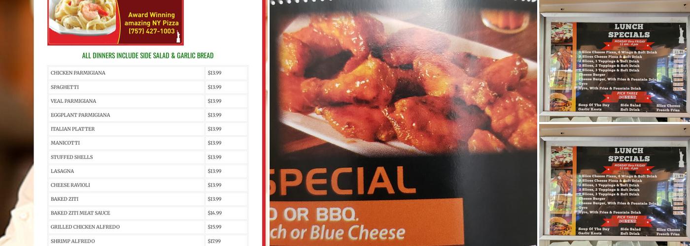 Sal's Pizza Menu