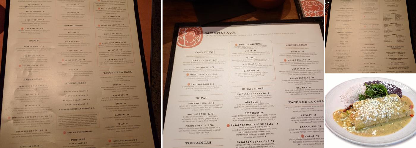 Meso Maya Comida y Copas Menu