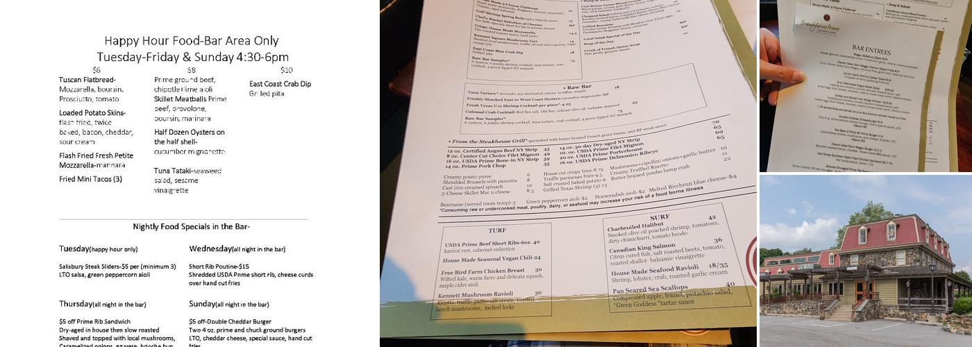 Brandywine Prime Menu