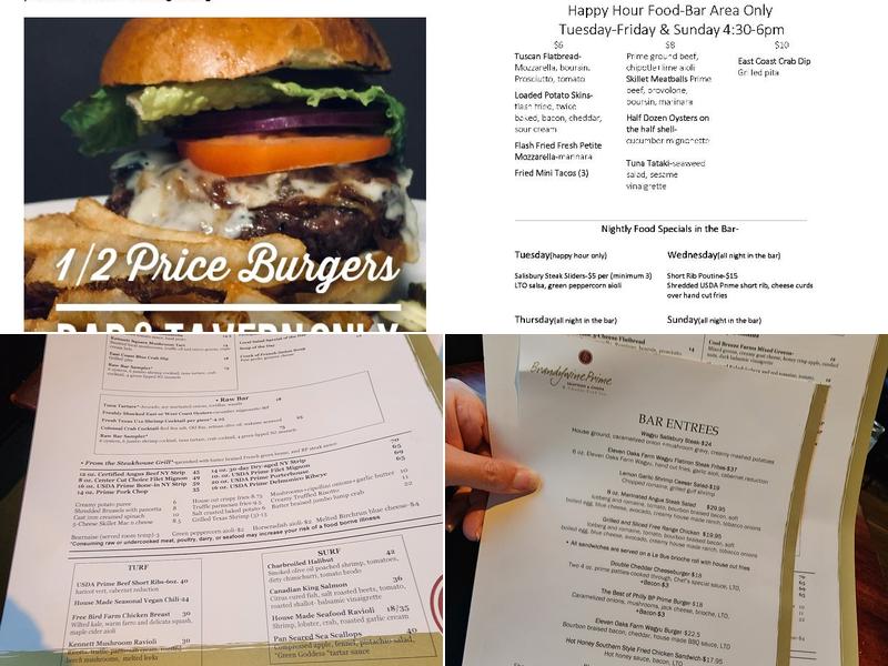 Brandywine Prime Menu