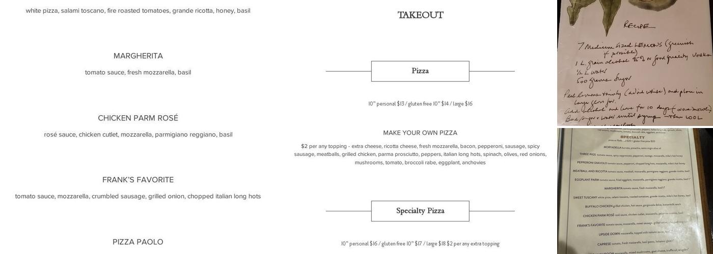 Limoncello West Chester Menu