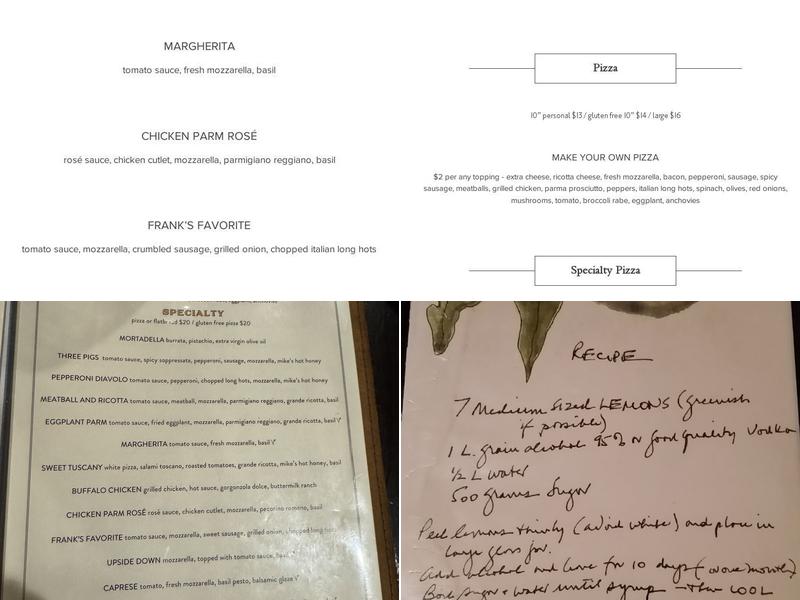 Limoncello West Chester Menu