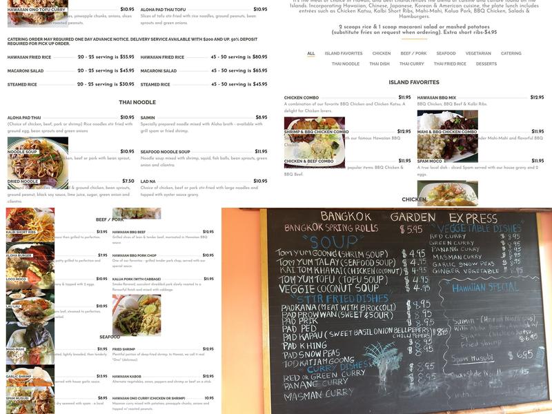 Aloha Hawaiian BBQ Menu