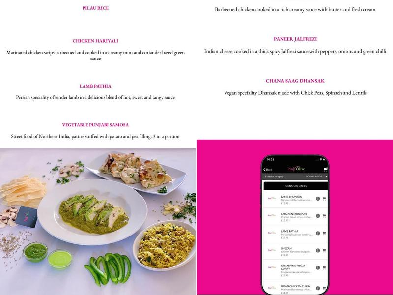 Pink Olive Menu