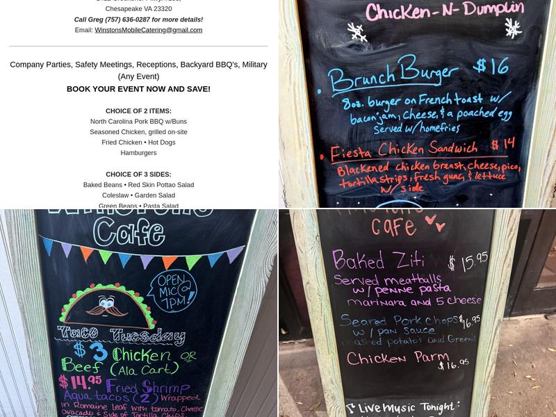 Winston's Cafe Menu