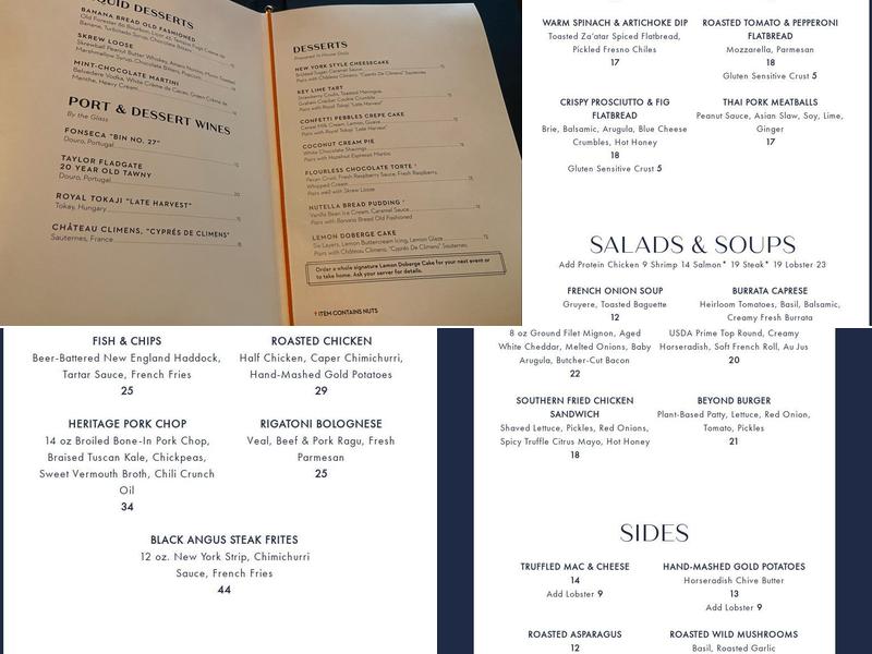 Del Frisco's Grille Menu