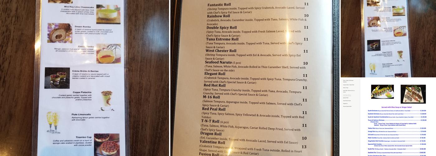 Fusion Restaurant Menu