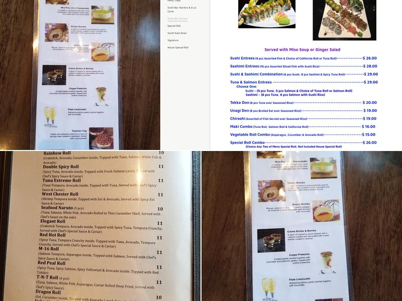 Fusion Restaurant Menu