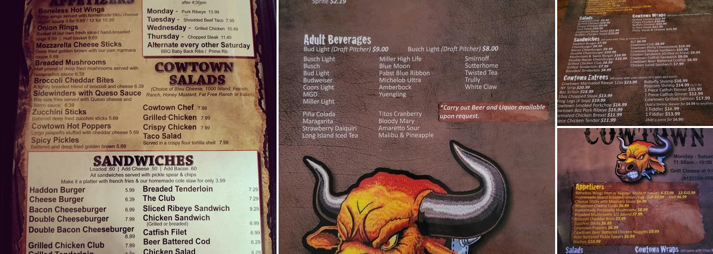 Cow Town USA Menu