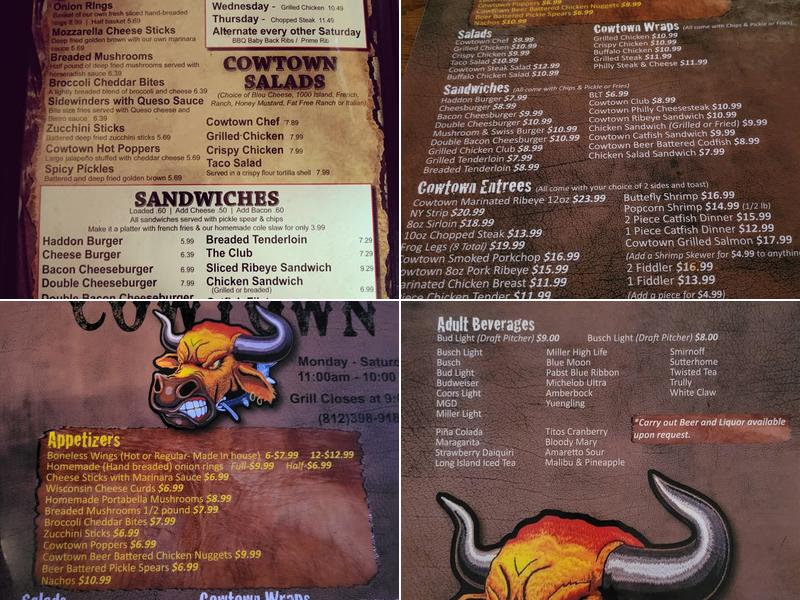 Cow Town USA Menu