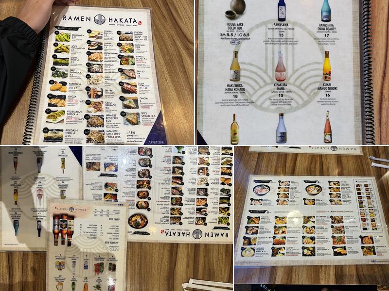 Ramen Hakata Menu