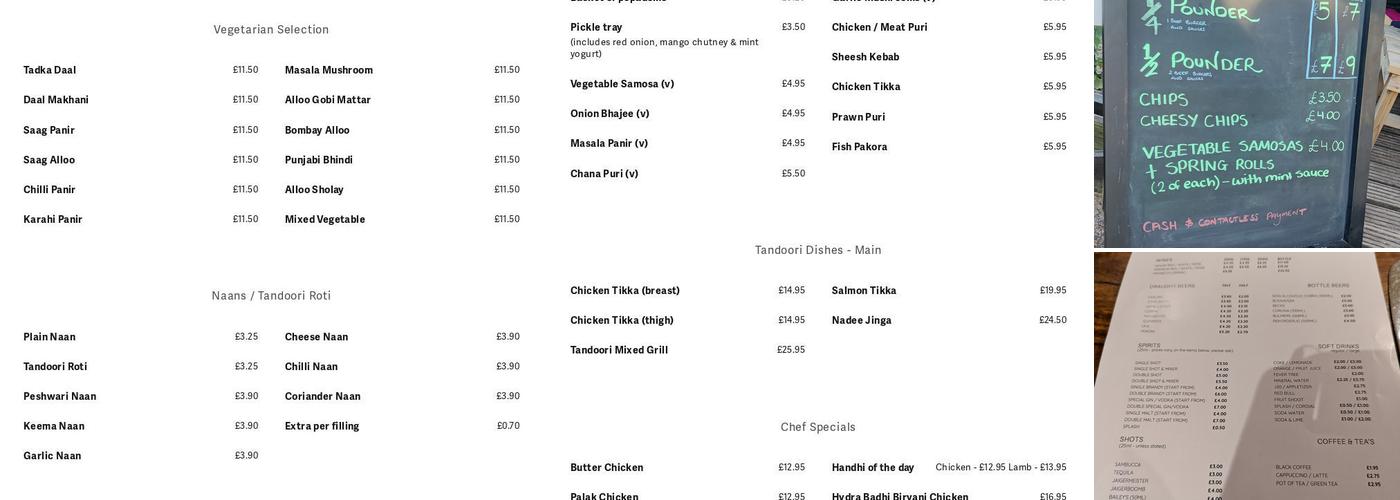 Nadee Restaurant Menu