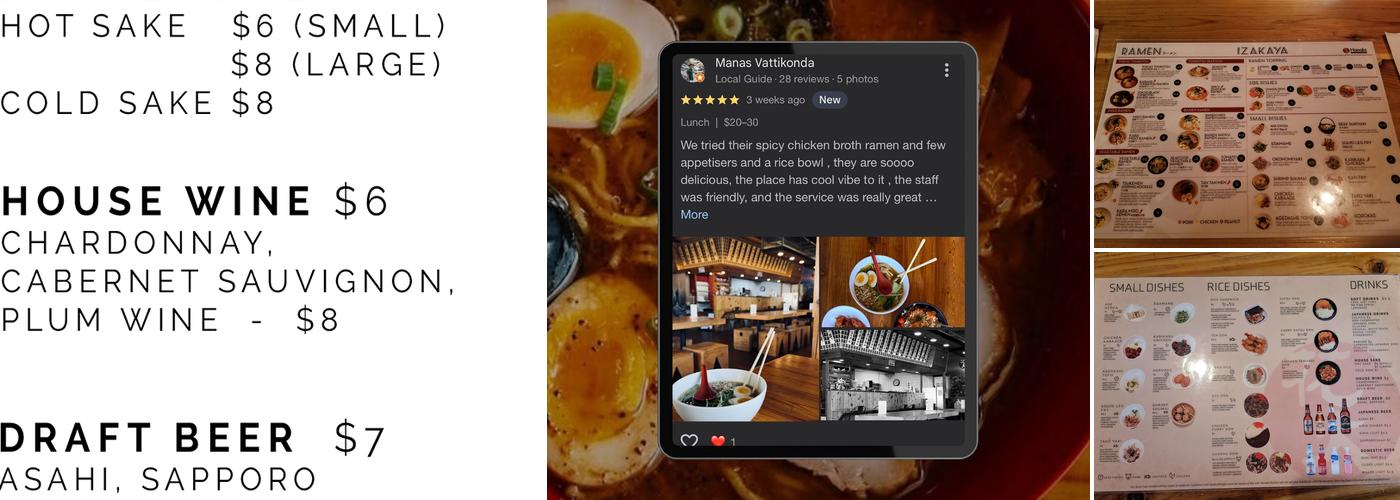 Hanabi Ramen Carrollton Menu
