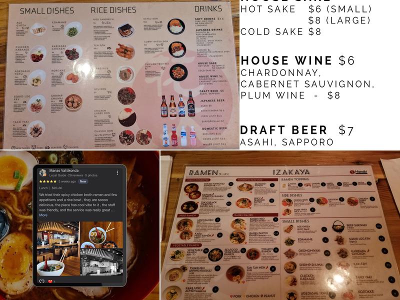 Hanabi Ramen Carrollton Menu