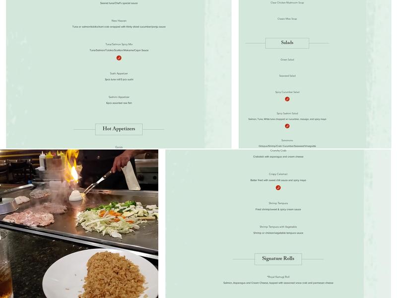 Kamugi Japanese Steakhouse & Sushi Menu