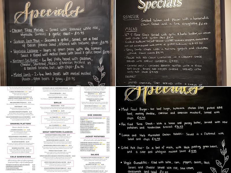 The Great Northern Menu