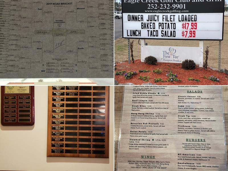 Eagle Creek Golf Club & Grill Menu