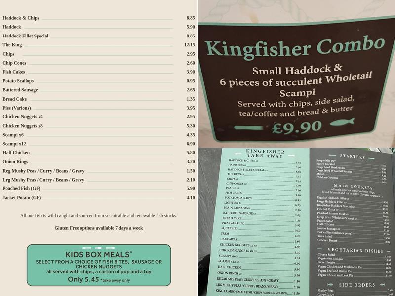 Kingfisher Menu