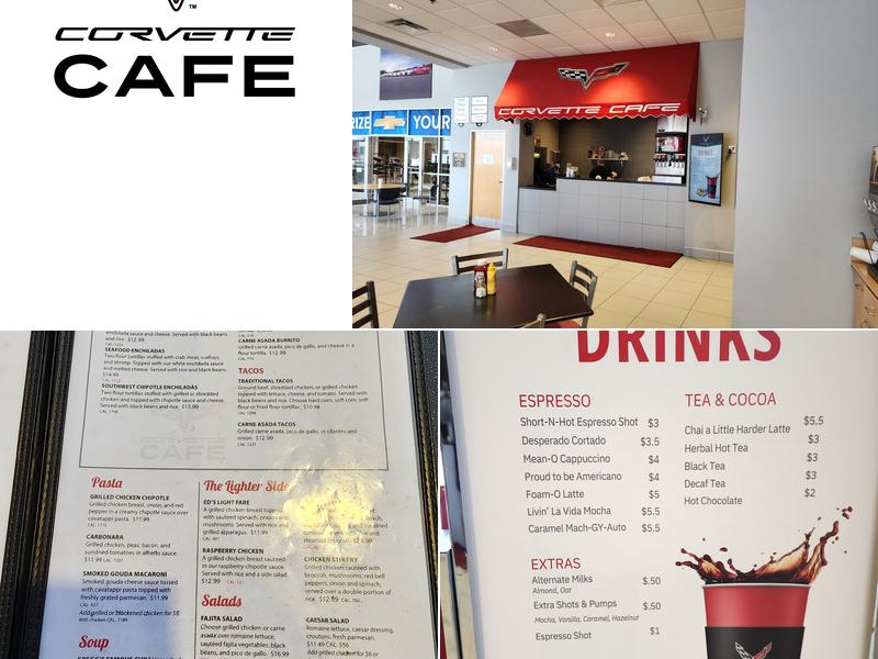 Corvette Cafe Menu