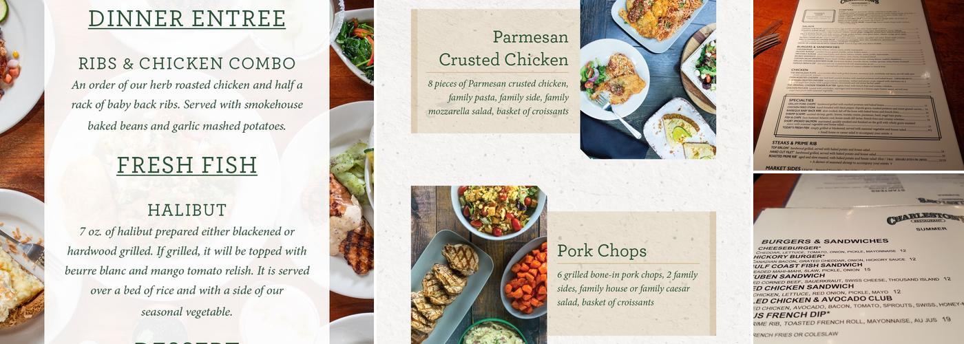 Charleston's Restaurant Menu