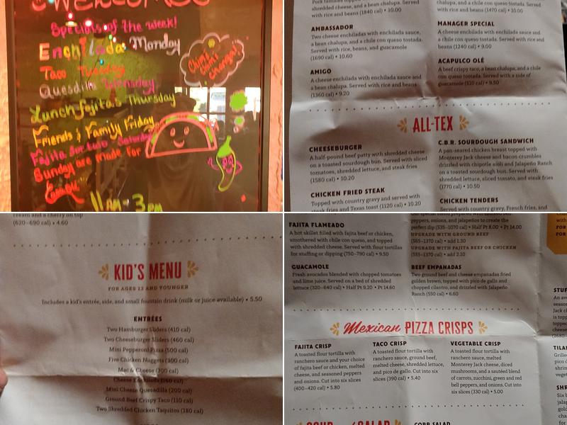 Casa Olé Menu