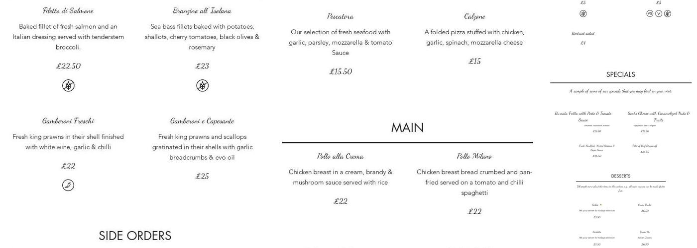 Da Vito Ristorante Menu